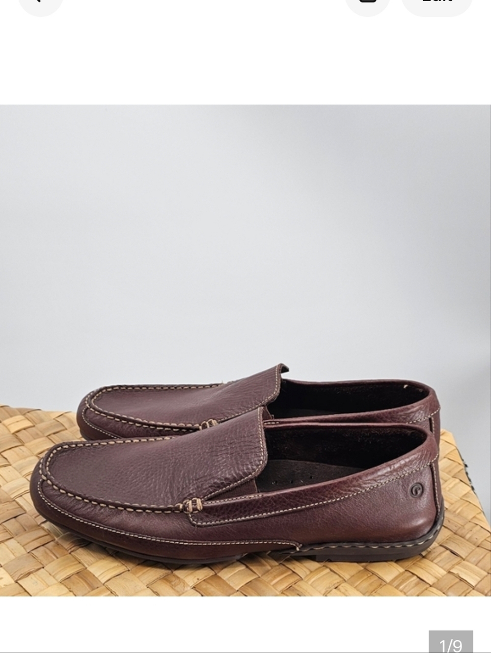 Rockport Brown Leather Loafers Size 11.5